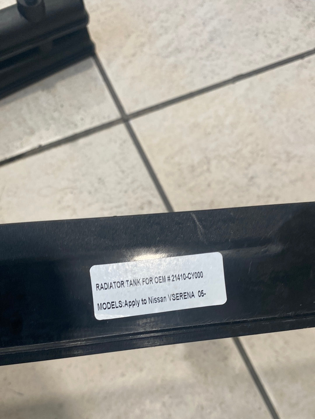 Radiator plastic tank