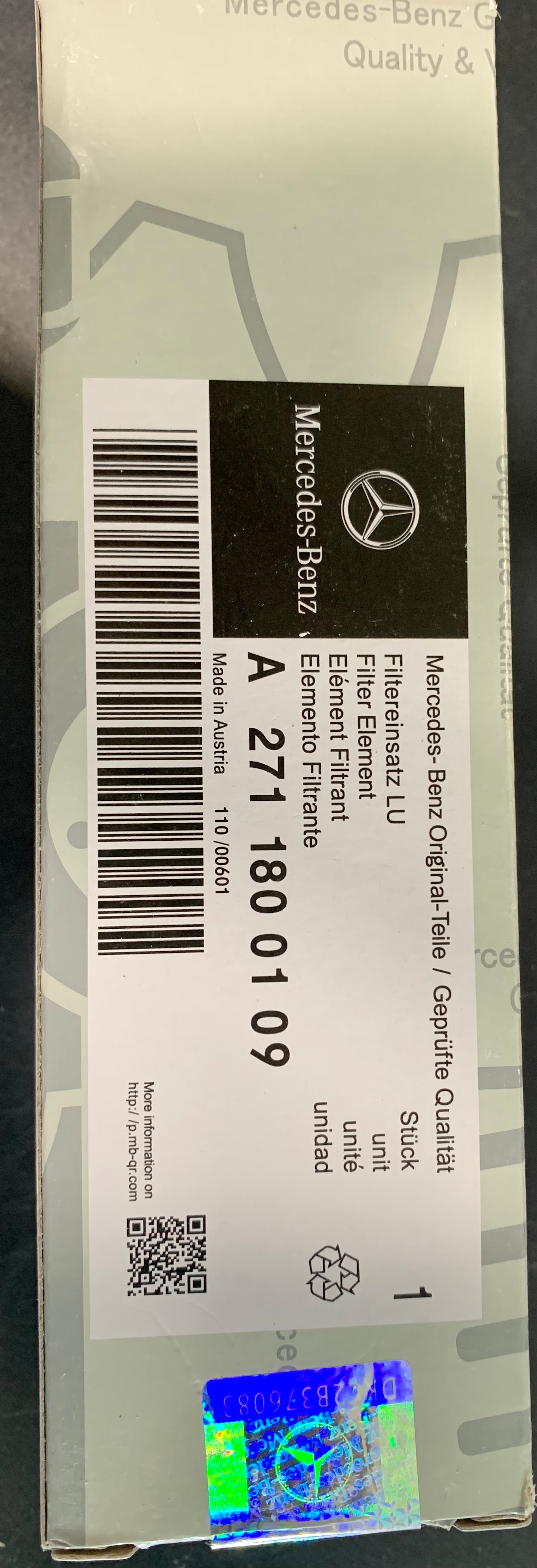OIL Filter Mercedes
